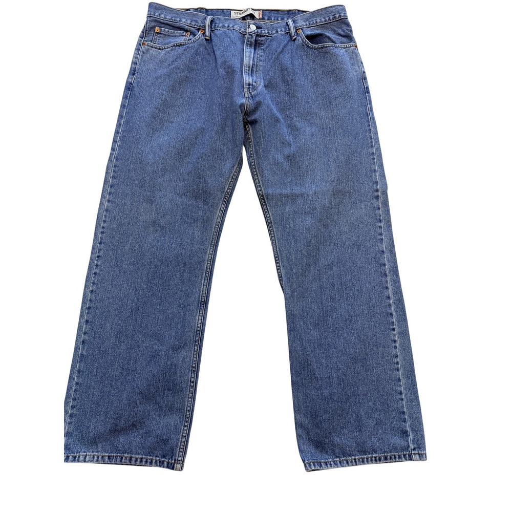 Levis 505 Jeans Mens 42x30 Blue Medium‎ Wash Straight Leg Denim Classic Fit